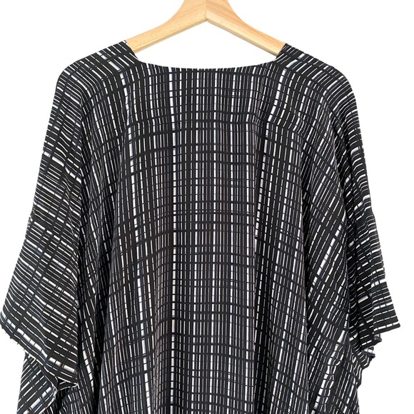 NWT VINCE Interlace Print Silk V-Neck Caftan Dress, Womens Large - Picture 10 of 13